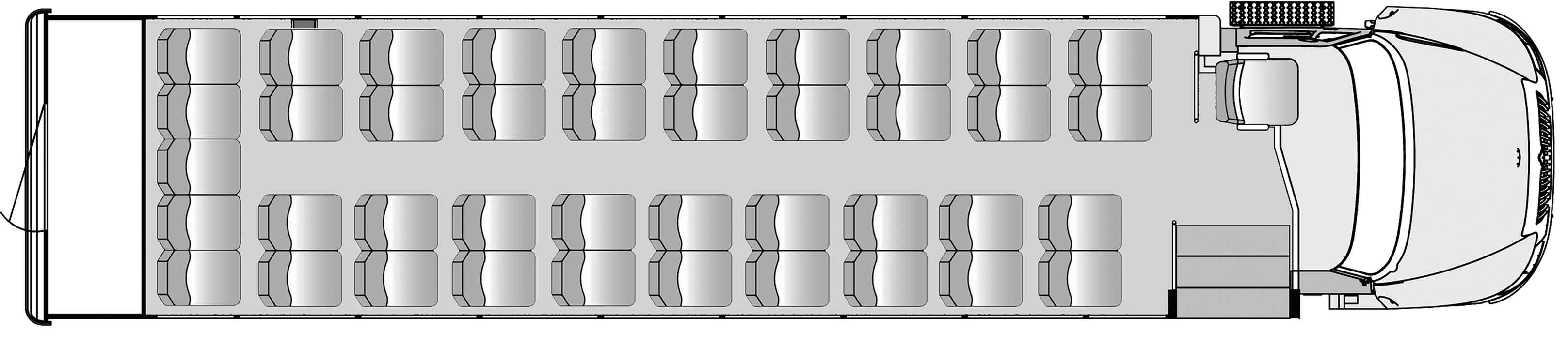 41 Passenger With Rear Luggage Plus Driver Floorplan Image